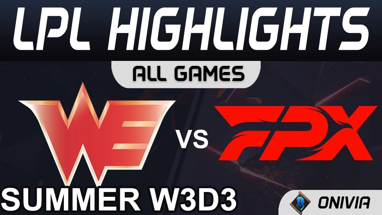 WE vs FPX Highlights ALL GAMES LPL Summer Season 2021 W3D3 Team WE vs FunPlus Phoenix by Onivia thumbnail