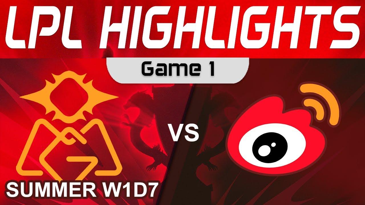 OMG vs WBG Highlights Game 1 LPL Summer Season 2023 W1D7 Oh My God vs Weibo Gaming by Onivia thumbnail