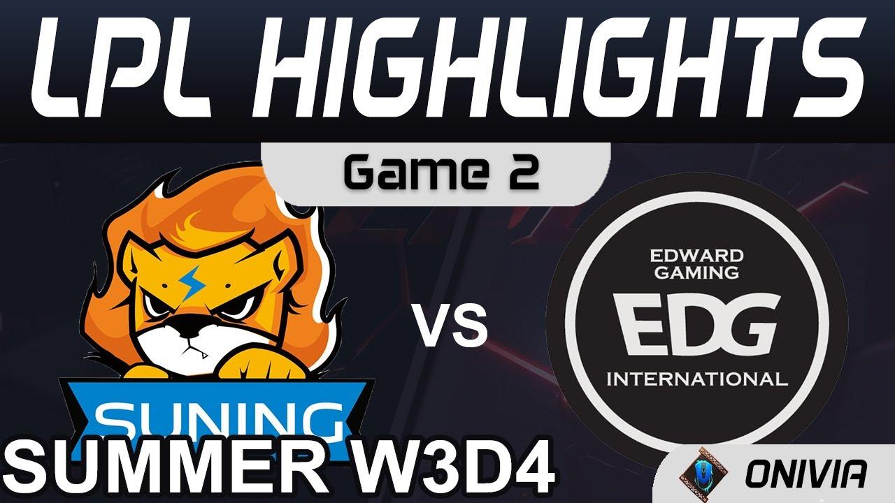 SN vs EDG Highlights Game 2 LPL Summer Season 2021 W3D4 Suning vs EDward Gaming by Onivia thumbnail