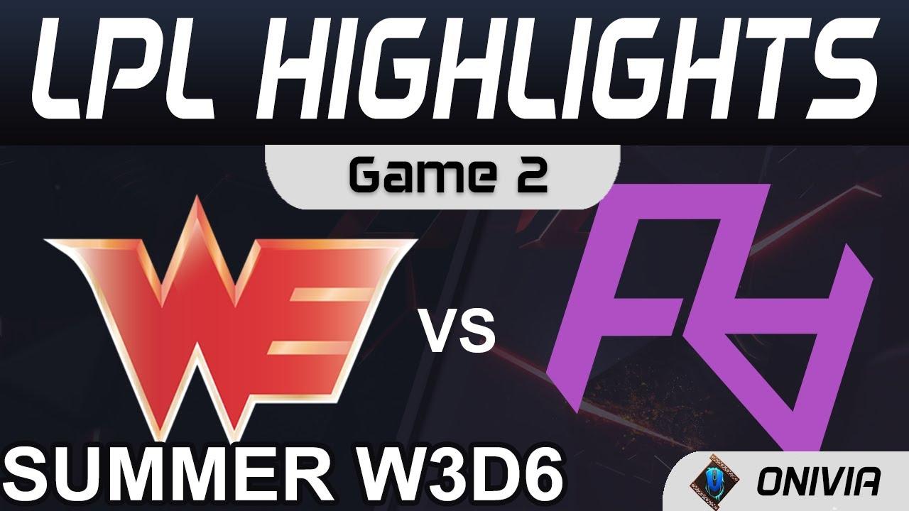 WE vs RA Highlights Game 2 LPL Summer Season 2021 W3D6 Team WE vs Rare Atom by Onivia thumbnail