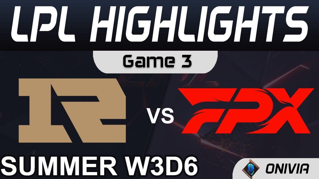 RNG vs FPX Highlights Game 3 LPL Summer Season 2021 W3D6 Royal Never Give Up vs FunPlus Phoenix thumbnail