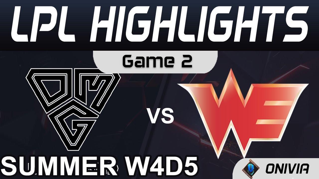 OMG vs WE Highlights Game 2 LPL Summer Season 2021 W4D5 Oh My God vs Team WE by Onivia thumbnail