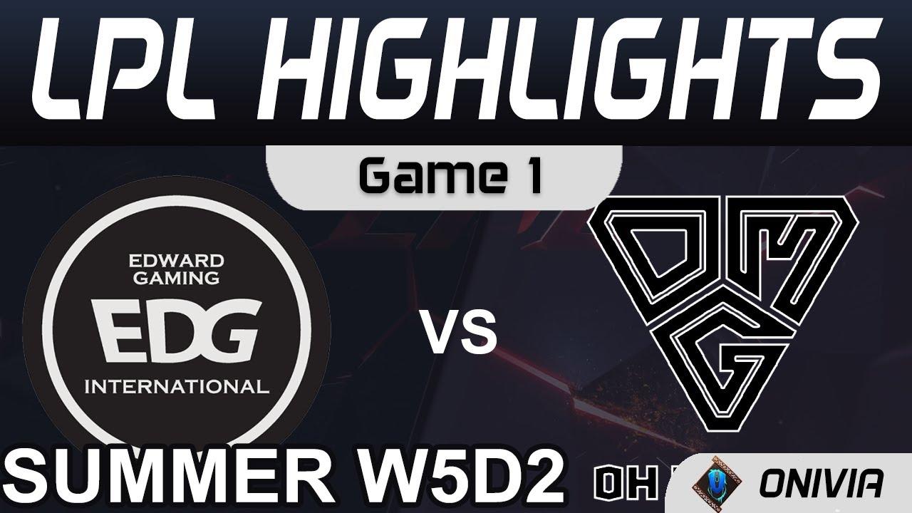 EDG vs OMG Highlights Game 1 LPL Summer Season 2021 W5D2 EDward Gaming vs Oh My God by Onivia thumbnail