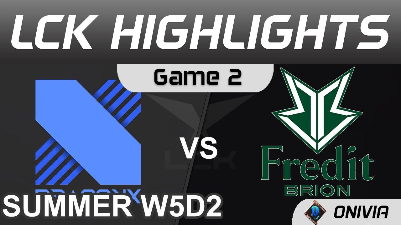 DRX vs BRO Highlights Game 2 LCK Summer Season 2021 W5D2 DragonX vs Fredit BRION by Onivia thumbnail