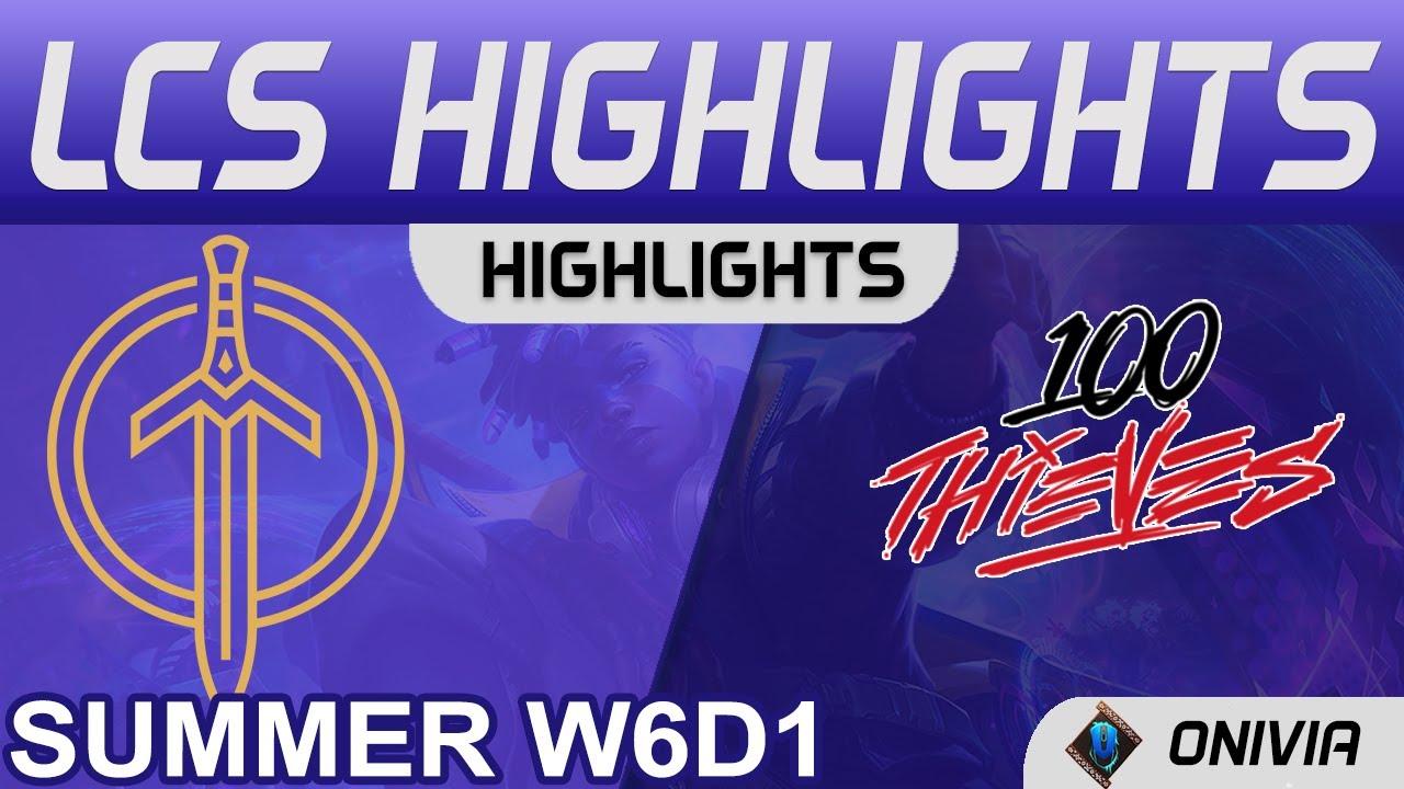 GG vs 100 Highlights LCS Summer Season 2021 W6D1 Golden Guardians vs 100 Thieves by Onivia thumbnail