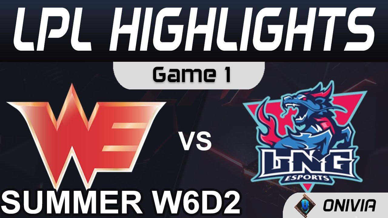 WE vs LNG Highlights Game 1 LPL Summer Season 2021 W6D2 Team WE vs LNG Esports by Onivia thumbnail