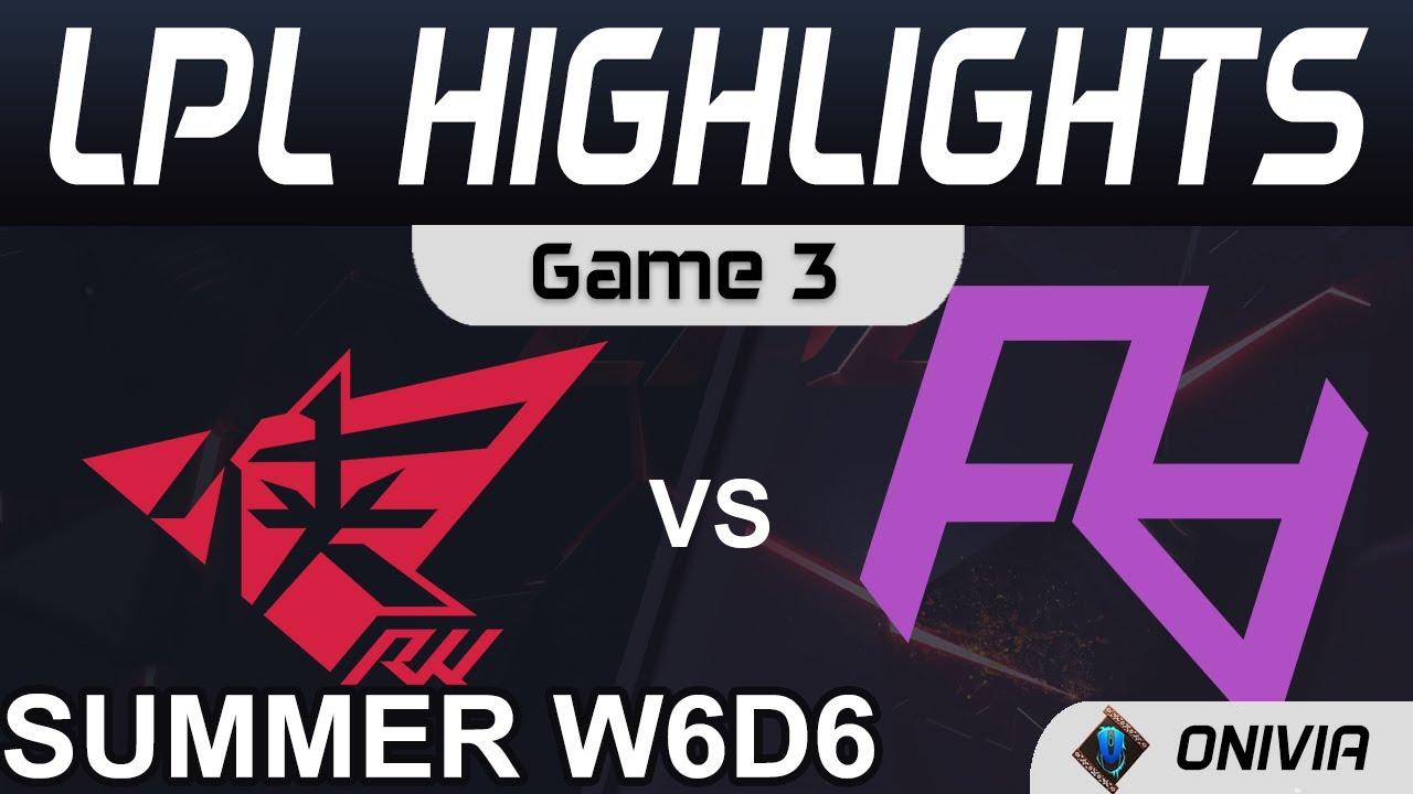 RW vs RA Highlights Game 3 LPL Summer Season 2021 W6D6 Rogue Warriors vs Rare Atom by Onivia thumbnail