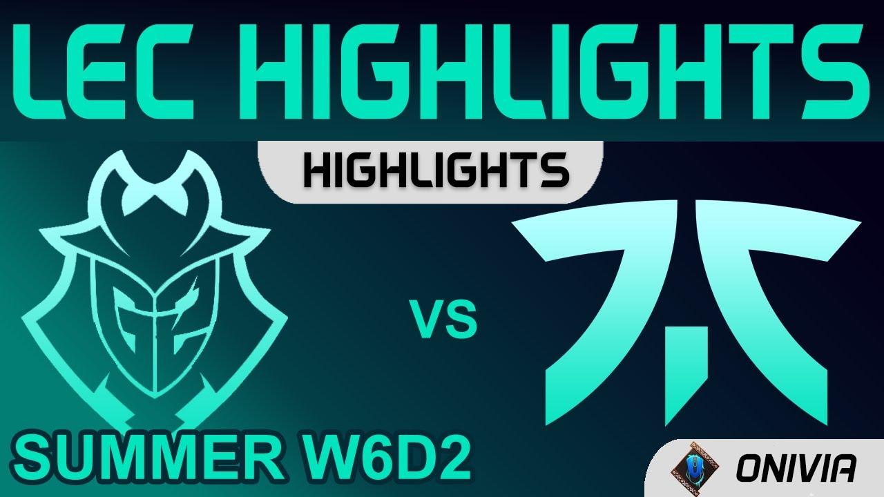 G2 vs FNC Highlights LEC Summer Season 2021 W6D2 G2 Esports vs Fnatic by Onivia thumbnail