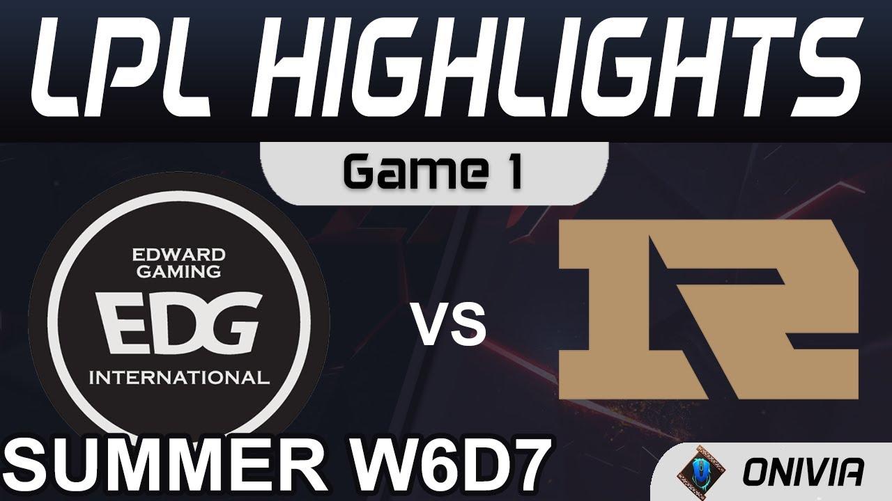 EDG vs RNG Highlights Game 1 LPL Summer Season 2021 W6D7 EDward Gaming vs Royal Never Give Up by Oni thumbnail