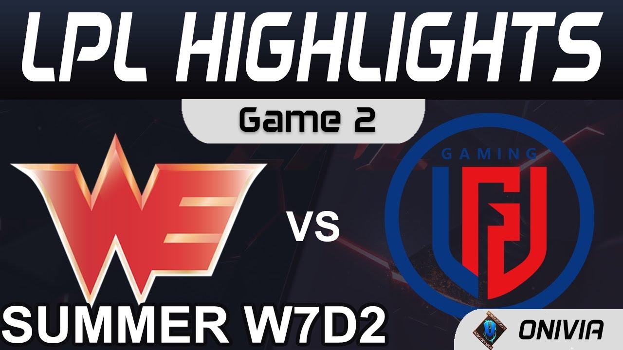 WE vs LGD Highlights Game 2 LPL Summer Season 2021 W7D2 Team WE vs LGD Gaming by Onivia thumbnail