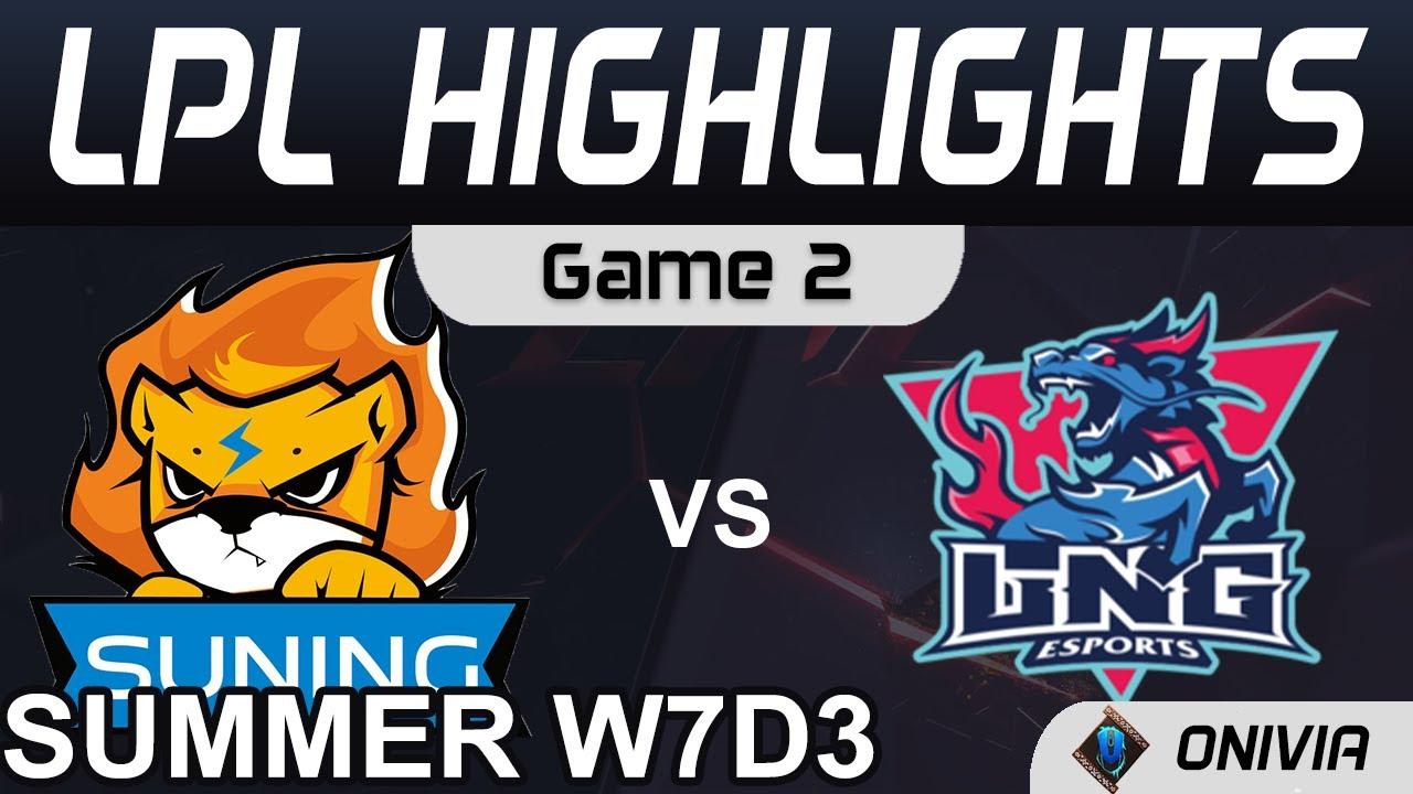 SN vs LNG Highlights Game 2 LPL Summer Season 2021 W7D3 Suning vs LNG Esports by Onivia thumbnail