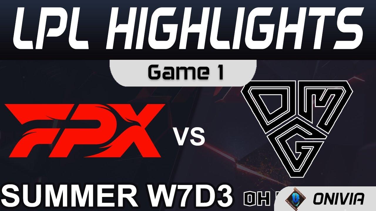 FPX vs OMG Highlights Game 1 LPL Summer Season 2021 W7D3 FunPlus Phoenix vs Oh My God by Onivia thumbnail