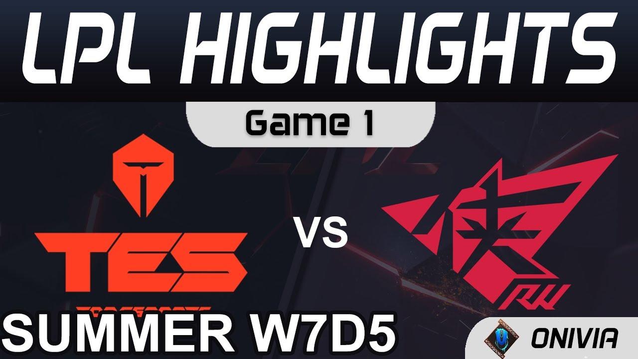 TES vs RW Highlights Game 1 LPL Summer Season 2021 W7D5 Top Esports vs Rogue Warriors by Onivia thumbnail