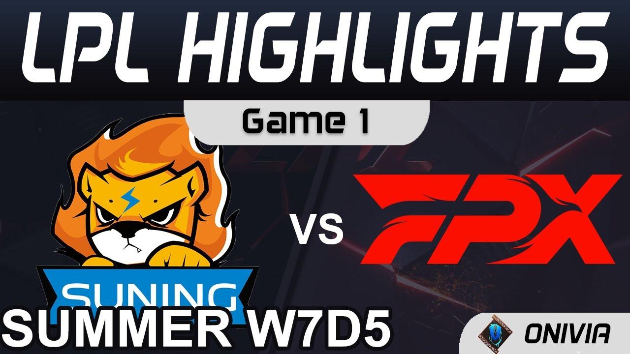 SN vs FPX Highlights Game 1 LPL Summer Season 2021 W7D5 Suning vs FunPlus Phoenix by Onivia thumbnail