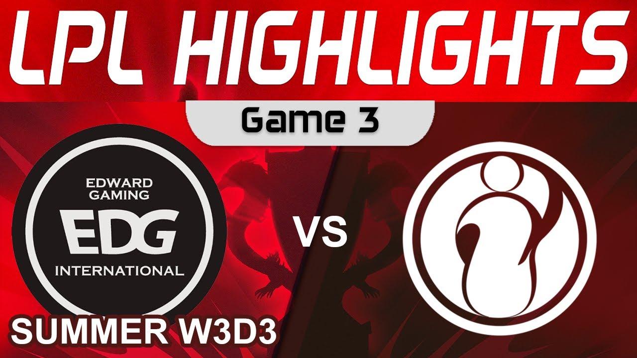 EDG  vs IG Highlights Game 3 LPL Summer Season 2023 W3D3 EDward Gaming vs Invictus Gaming by Onivia thumbnail