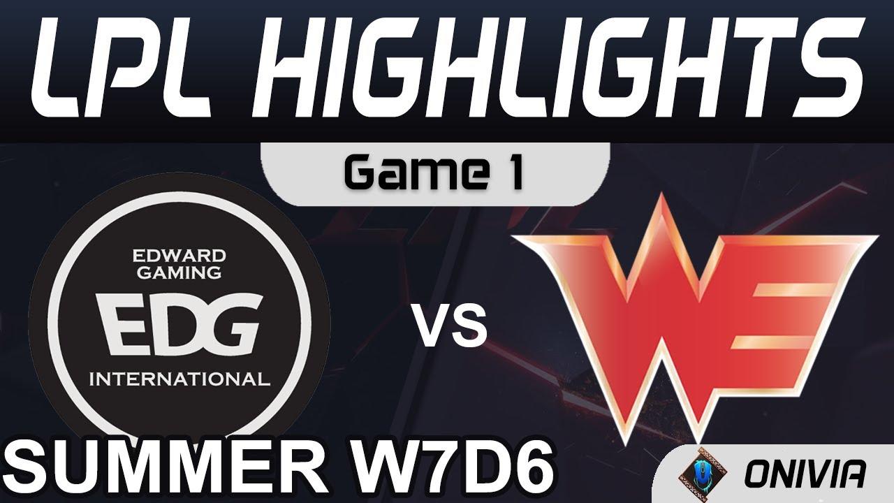 EDG vs WE Highlights Game 1 LPL Summer Season 2021 W7D6 EDward Gaming vs Team WE by Onivia thumbnail