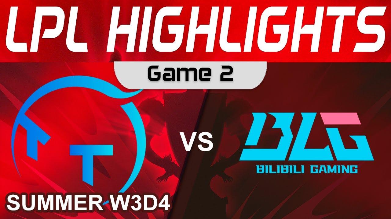 TT vs BLG Highlights Game 2 LPL Summer Season 2023 W3D4 ThunderTalk Gaming vs Bilibili Gaming thumbnail