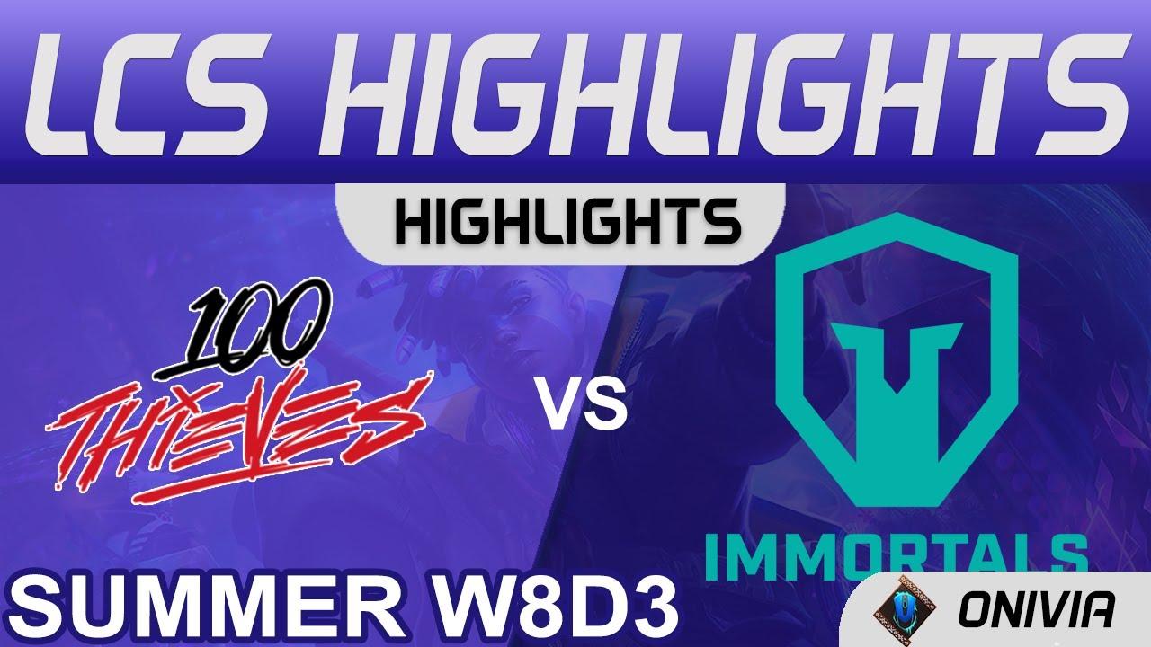 100 vs IMT Highlights LCS Summer Season 2021 W8D3 100 Thieves vs Immortals by Onivia thumbnail