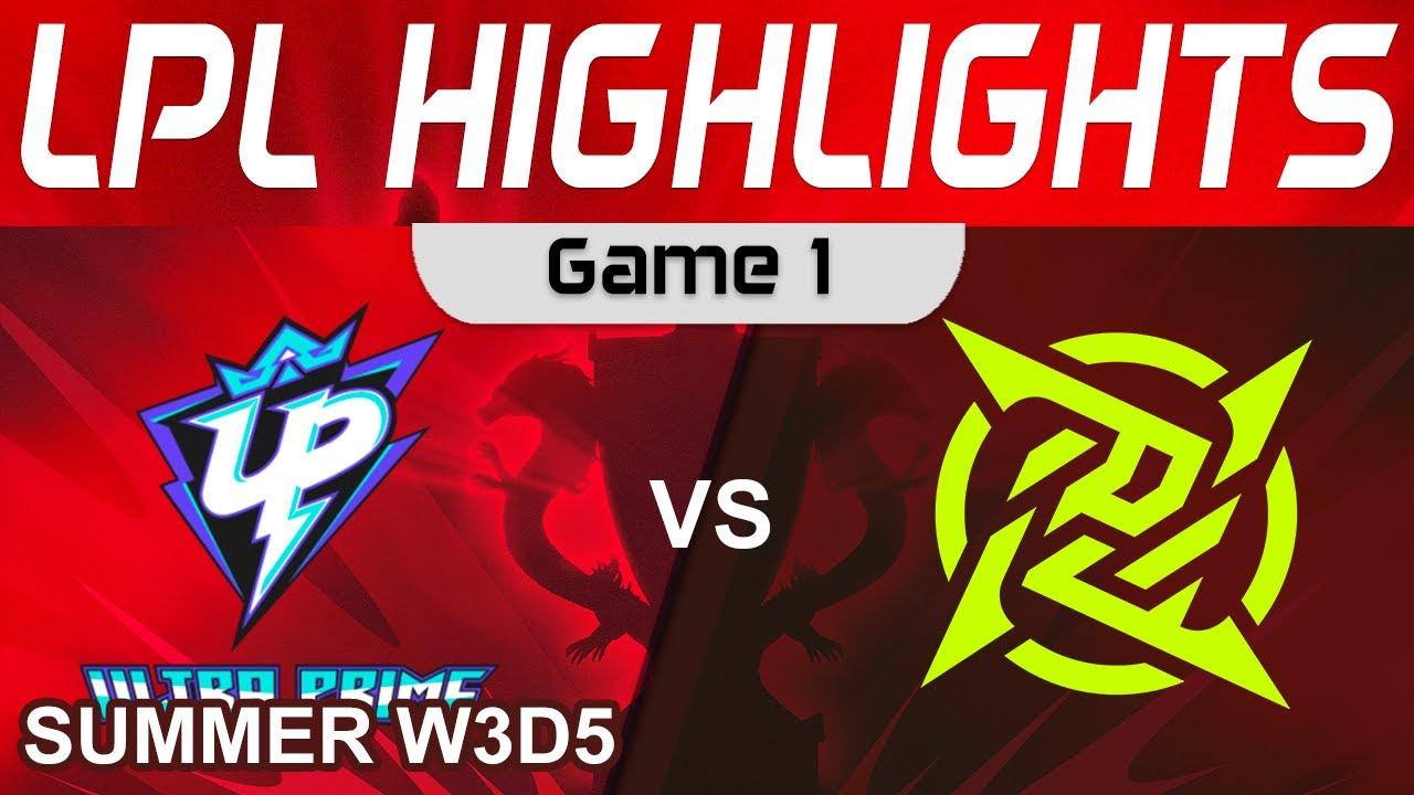 UP vs NIP Highlights Game 1 LPL Summer Season 2023 W3D5 Ultra Prime vs Ninjas in Pyjamas by Onivia thumbnail