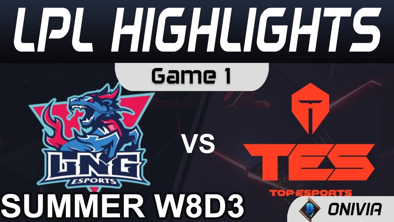 LNG vs TES ighlights Game 1 LPL Summer Season 2021 W8D3 LNG Esports vs Top Esports by Onivia thumbnail