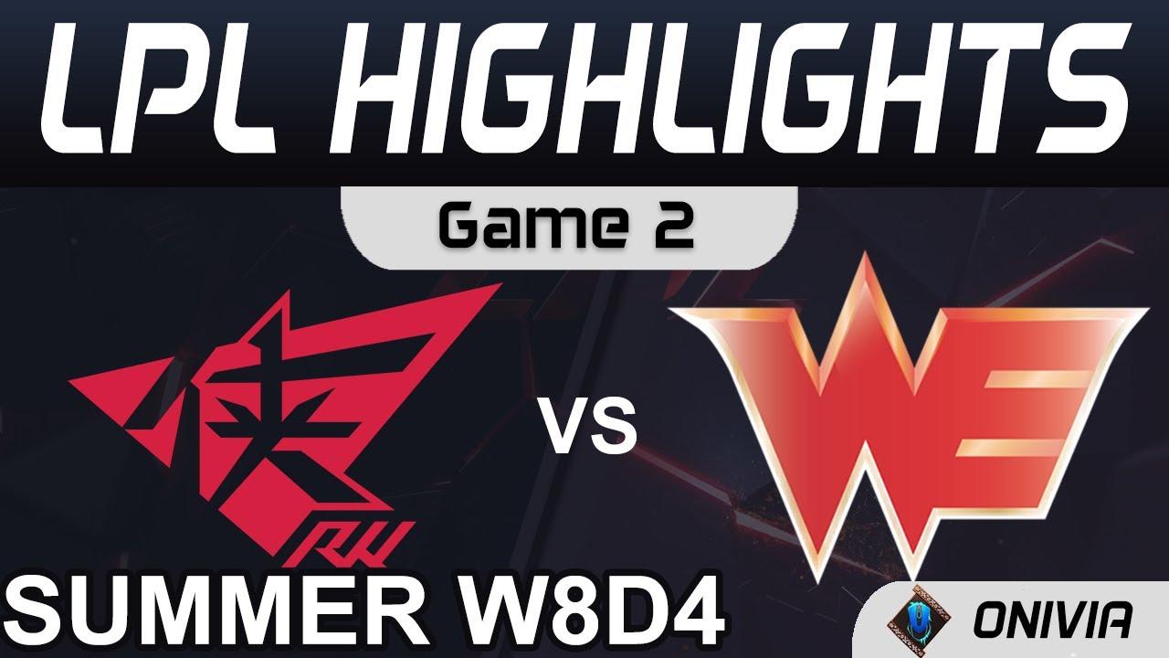 RW vs WE highlights Game 2 LPL Summer Season 2021 W8D4 Rogue Warriors vs Team WE by Onivia thumbnail