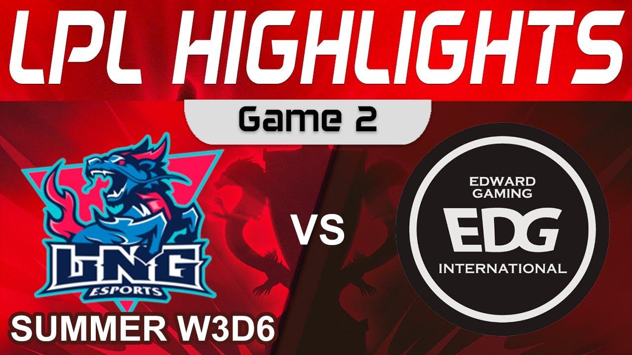 LNG vs EDG Highlights Game 2 LPL Summer Season 2023 W3D6 LNG Esports vs EDward Gaming by Onivia thumbnail