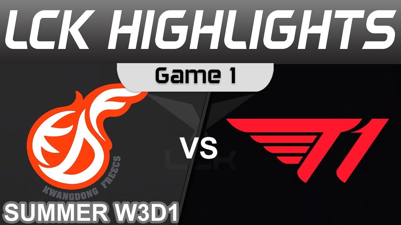 KDF vs T1 Highlights Game 1 LCK Summer Season 2023 W3D1 Kwangdong Freecs vs T1 by Onivia thumbnail