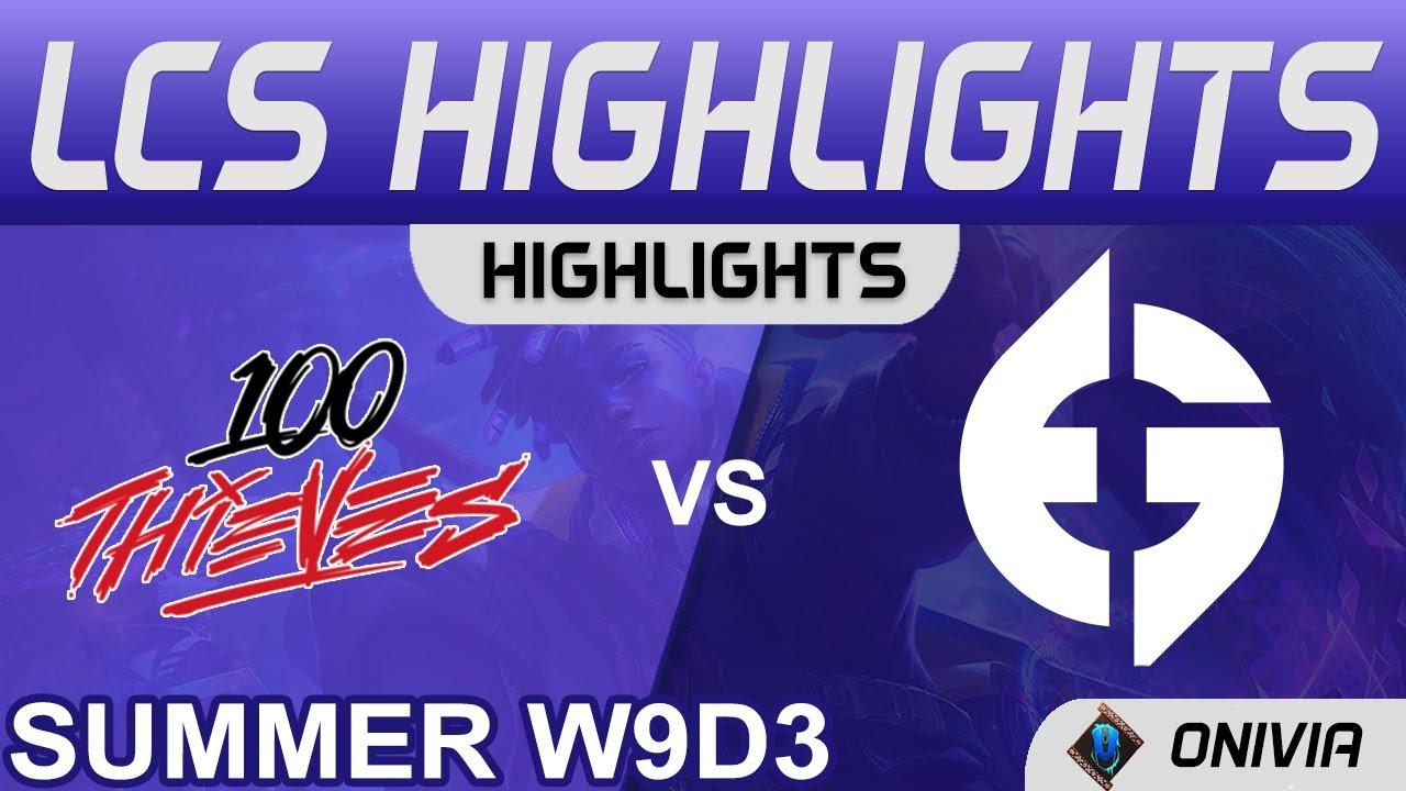 100 vs EG Highlights LCS Summer Season 2021 W9D3 100 Thieves vs Evil Geniuses by Onivia thumbnail