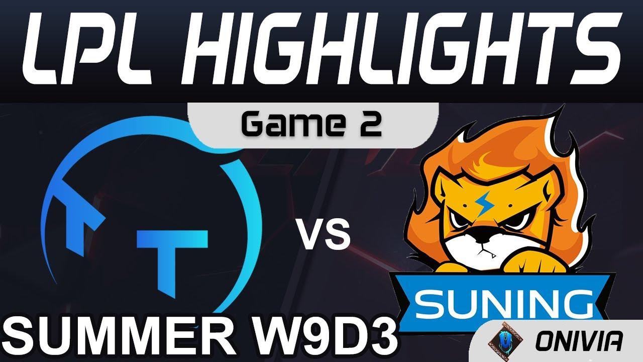 TT vs SN Highlights Game 2 LPL Summer Season 2021 W9D3 ThunderTalk Gaming vs Suning by Onivia thumbnail