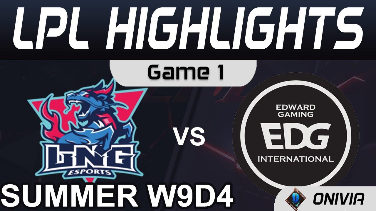 LNG vs EDG Highlights Game 1 LPL Summer Season 2021 W9D4 LNG Esports vs EDward Gaming by Onivia thumbnail