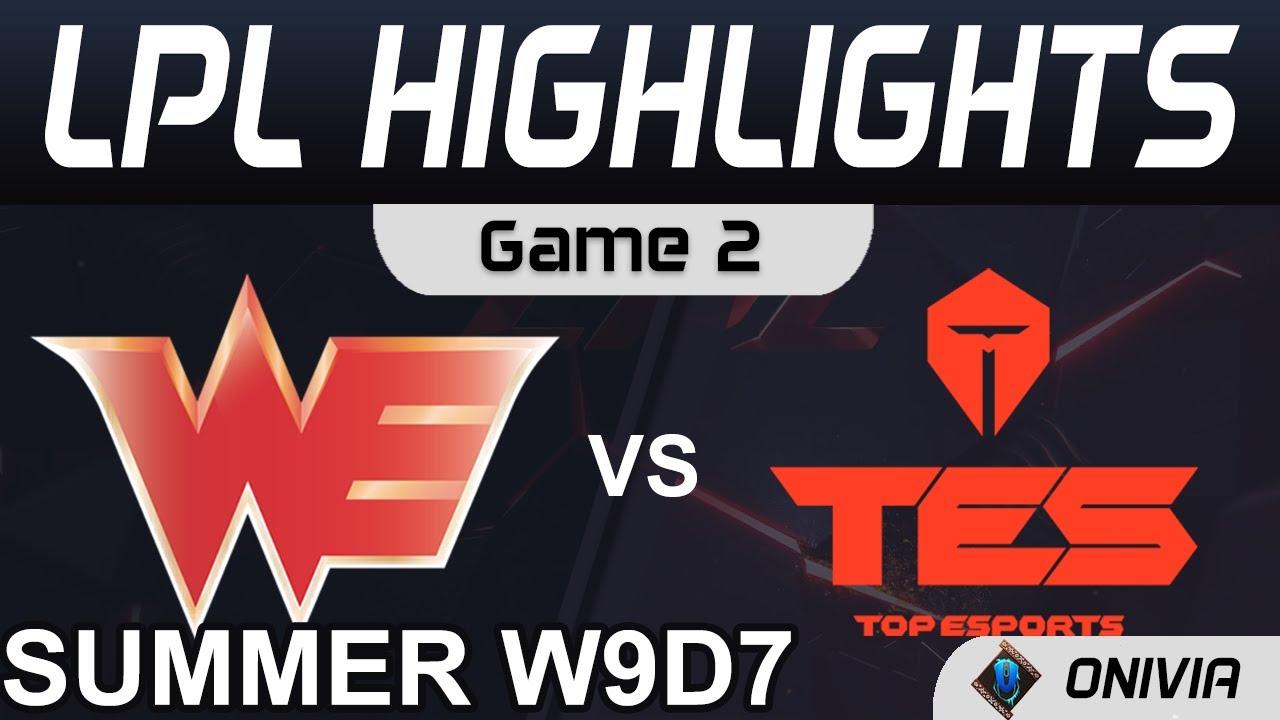 WE vs TES Highlights Game 2 LPL Summer Season 2021 W9D7 Team WE vs Top Esports by Onivia thumbnail