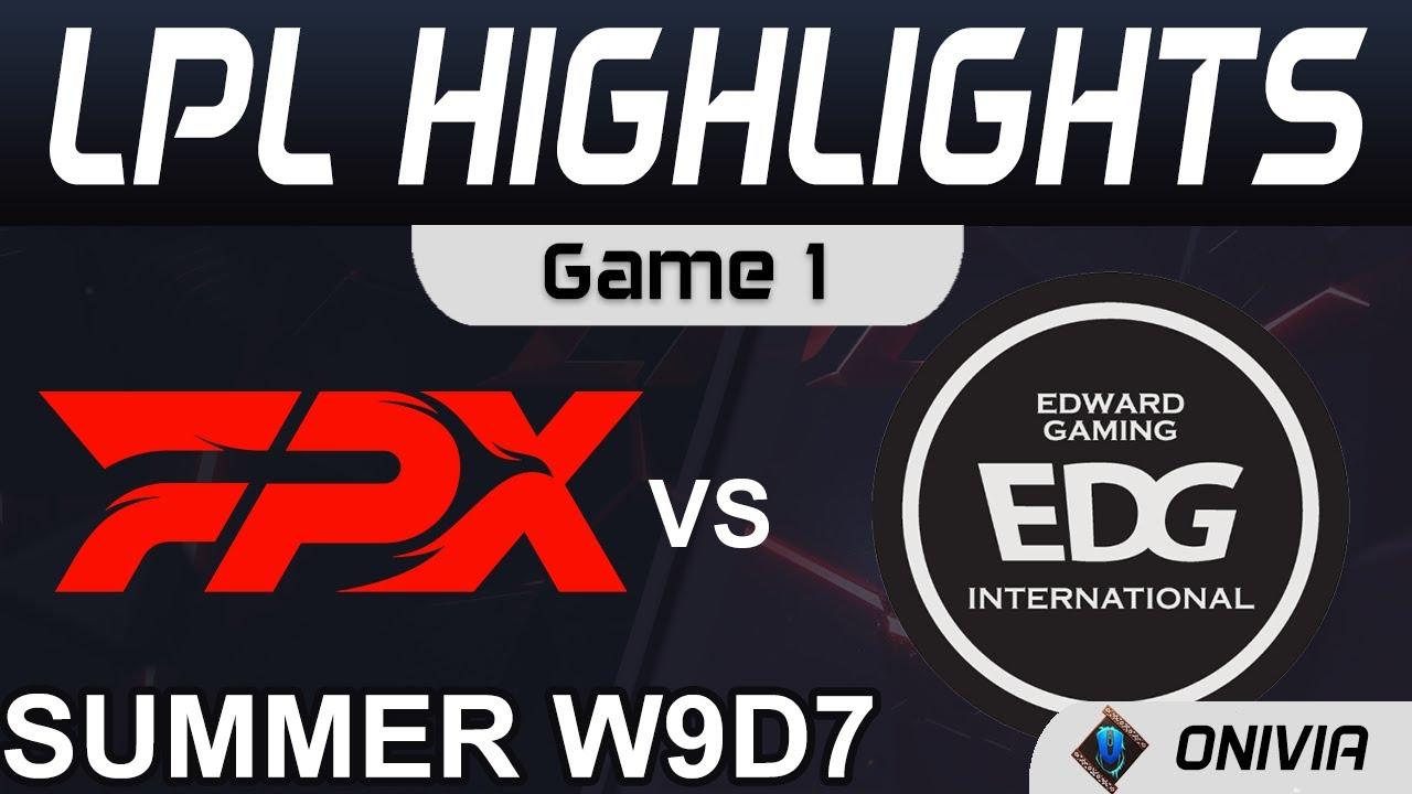 FPX vs EDG Highlights Game 1 LPL Summer Season 2021 W9D7 FunPlus Phoenix vs EDward Gaming by Onivia thumbnail