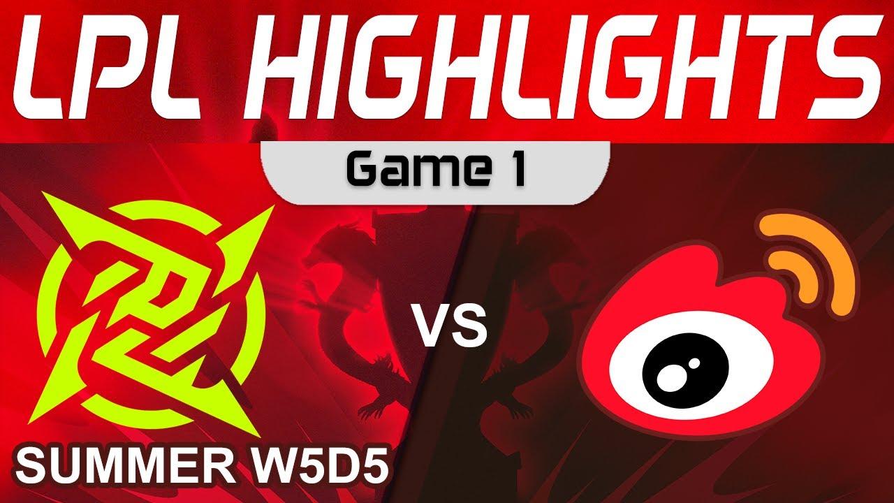 NIP vs WBG Highlights Game 1 LPL Summer Season 2023 W5D5 Ninjas in Pyjamas vs Weibo Gaming by Onivia thumbnail