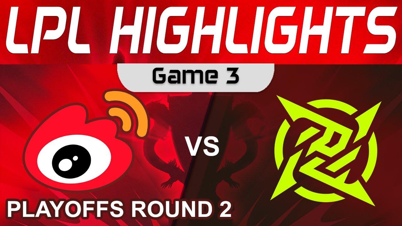 WBG vs NIP Highlights Game 3 LPL Summer Playoffs 2023 Weibo Gaming vs Ninjas in Pyjamas by Onivia thumbnail