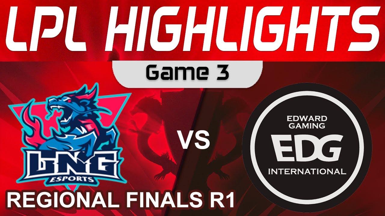 LNG vs EDG Highlights Game 3 LPL Regional Finals R1 2023 LNG Esports vs EDward Gaming by Onivia thumbnail