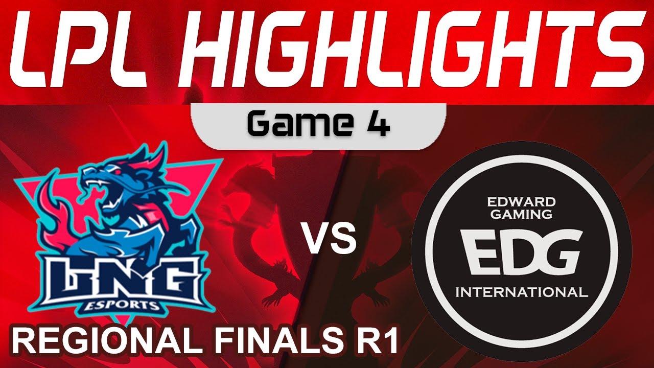 LNG vs EDG Highlights Game 4 LPL Regional Finals R1 2023 LNG Esports vs EDward Gaming by Onivia thumbnail