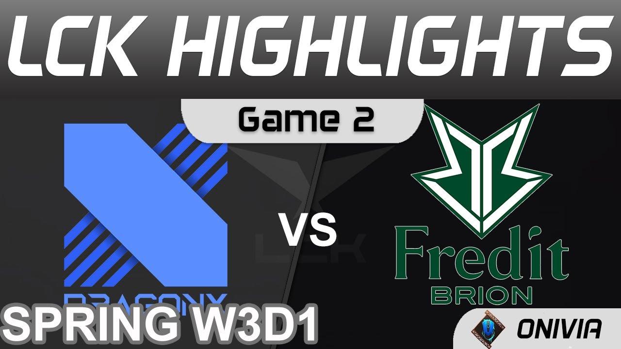 DRX vs BRO Highlights Game 2 LCK Spring Season 2022 W3D1 DragonX vs Fredit BRION by Onivia thumbnail