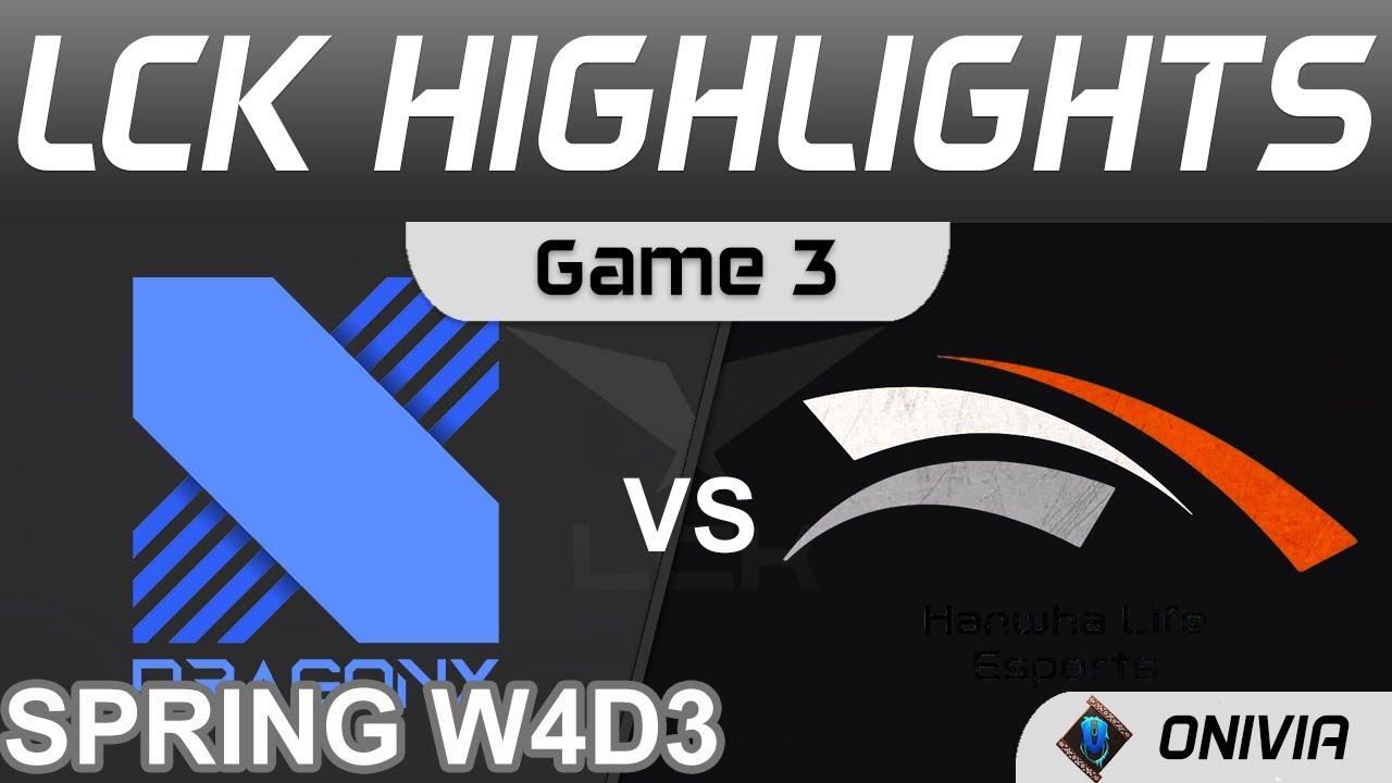 DRX vs HLE Highlights Game 3 LCK Spring Season 2022 W4D3 DragonX vs Hanwha Life Esports by Onivia thumbnail