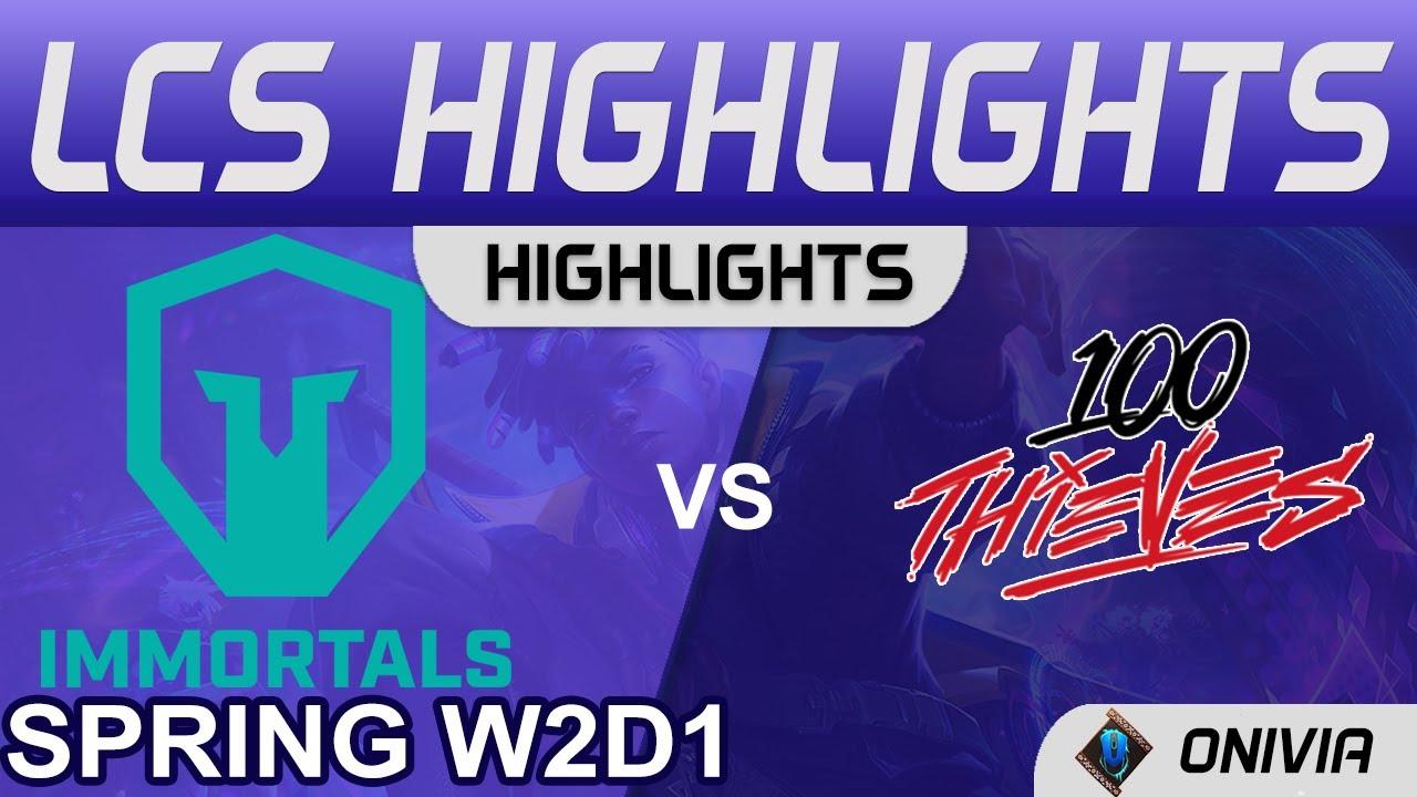 IMT vs 100 Highlights LCS Spring Season 2022 W2D1 Immortals vs 100 Thieves by Onivia thumbnail