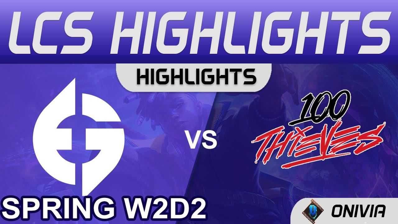 EG vs 100 Highlights LCS Spring Season 2022 W2D2 Evil Geniuses vs 100 Thieves by Onivia thumbnail