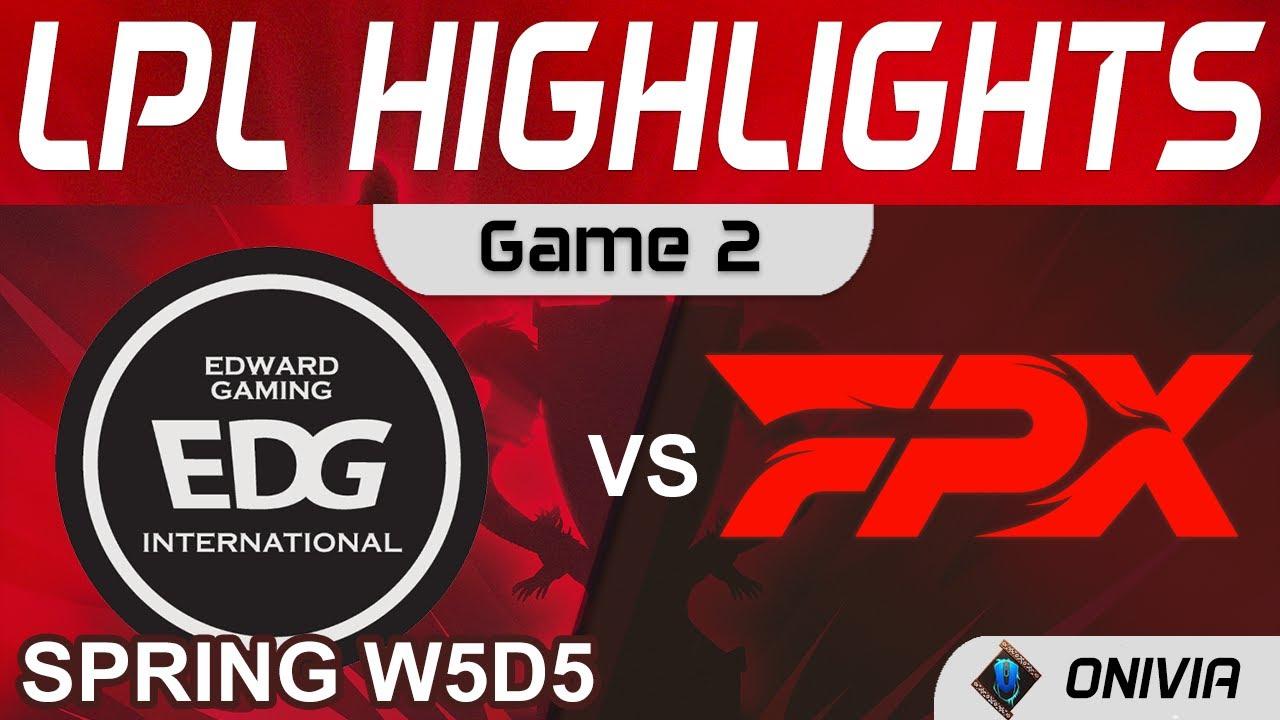 EDG vs FPX Highlights Game 2 LPL Spring Season 2022 W5D5 EDward Gaming vs FunPlus Phoenix by Onivia thumbnail