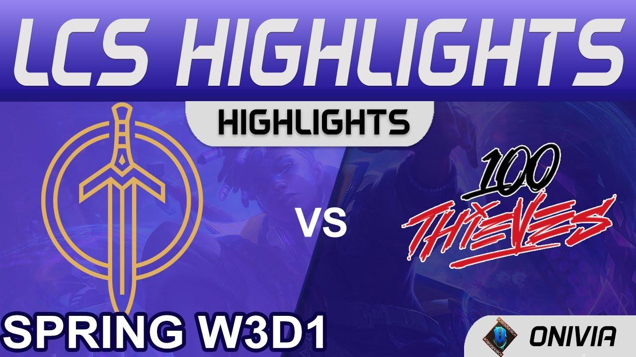 GG vs 100 Highlights LCS Spring Season 2022 W3D1 Golden Guardians  vs 100 Thieves by Onivia thumbnail