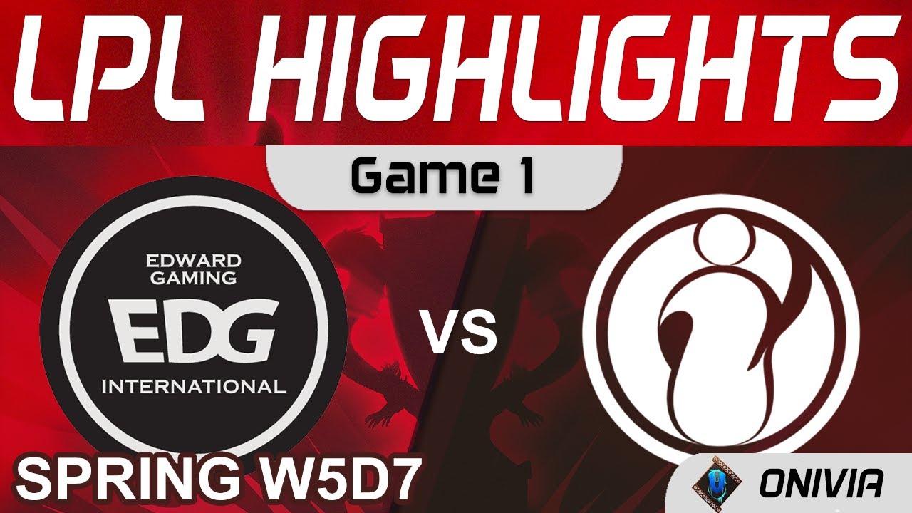 EDG vs IG Highlights Game 1 LPL Spring Season 2022 W5D7 EDward Gaming vs Invictus Gaming by Onivia thumbnail