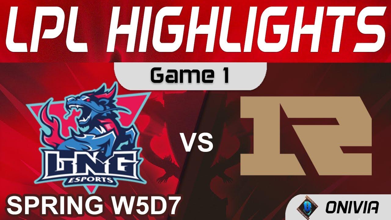 LNG vs RNG Highlights Game 1 LPL Spring Season 2022 W5D7 LNG Esports vs Royal Never Give Up by Onivi thumbnail