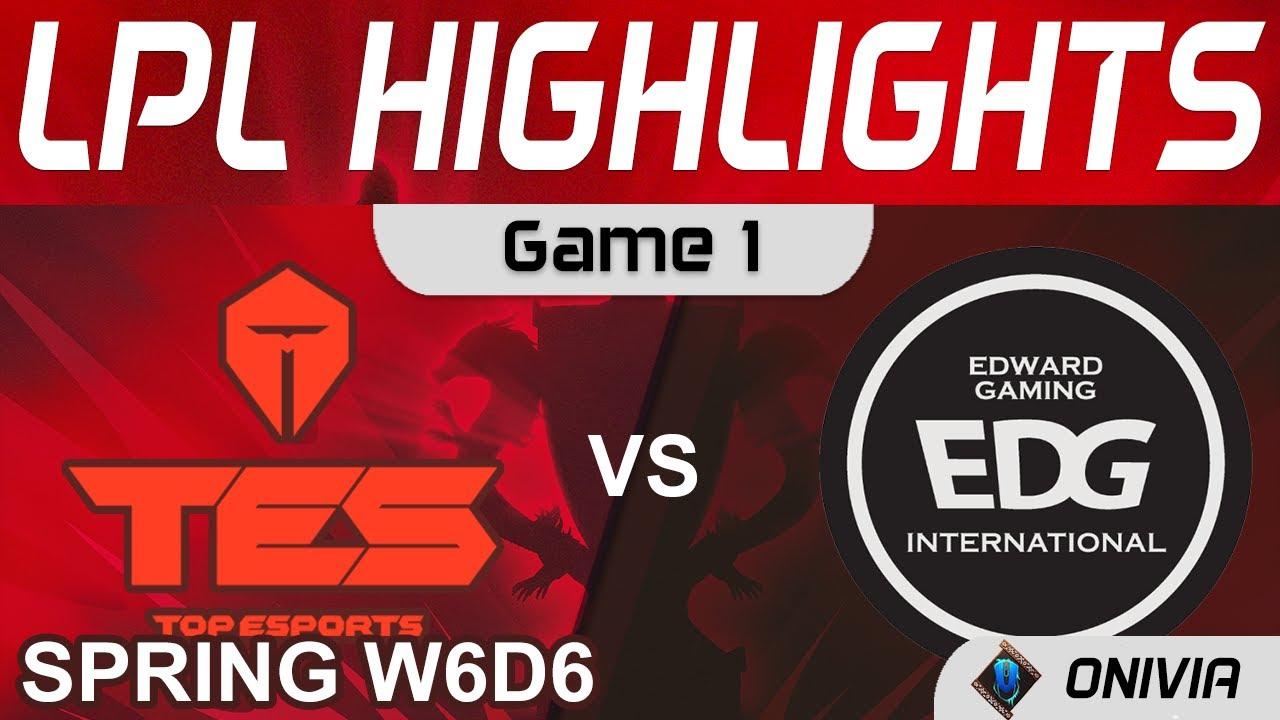 TES vs EDG Highlights Game 1 LPL Spring Season 2022 W6D6 Top Esports vs EDward Gaming by Onivia thumbnail