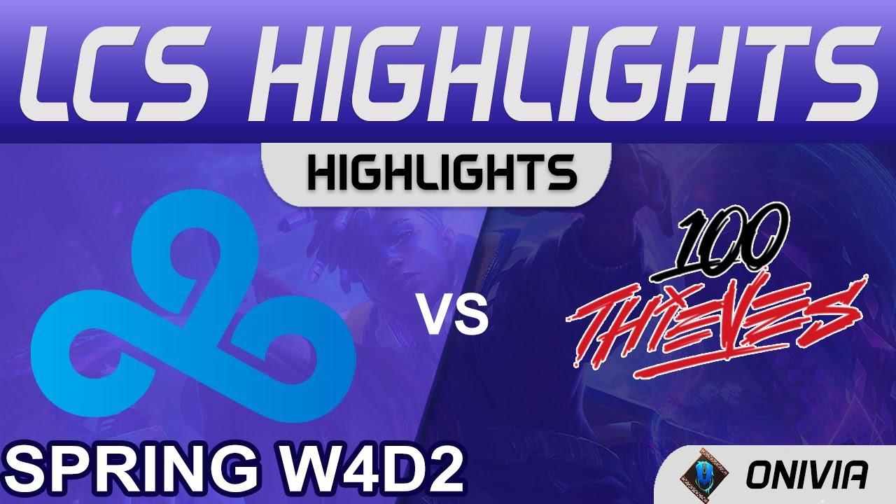 C9 vs 100 Highlights LCS Spring Season 2022 W4D2 Cloud9 vs 100 Thieves by Onivia thumbnail