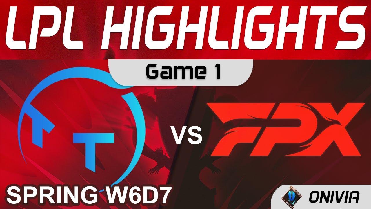 TT vs FPX Highlights Game 1 LPL Spring Season 2022 W6D7 ThunderTalk Gaming vs FunPlus Phoenix by Oni thumbnail