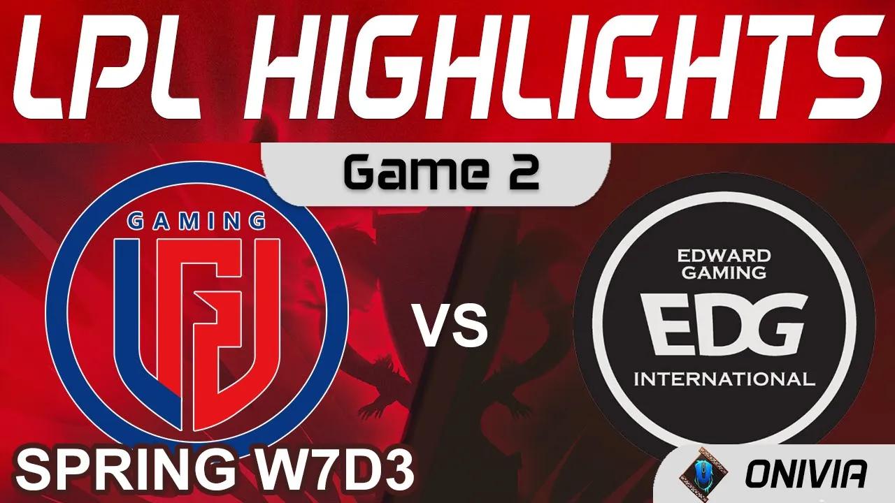 LGD vs EDG Highlights Game 2 LPL Spring Season 2022 W7D3 LGD Gaming vs EDward Gaming by Onivia thumbnail