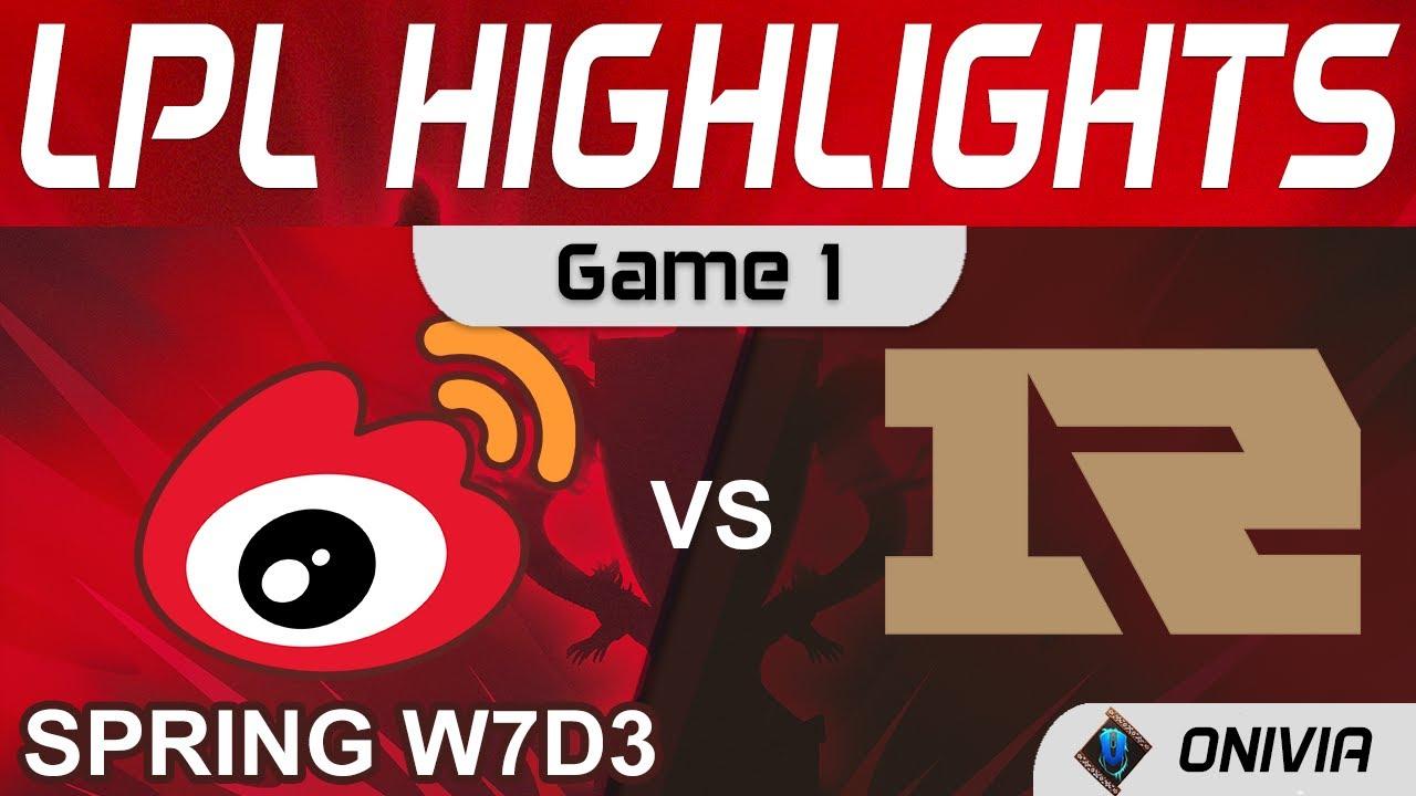 WBG vs RNG Highlights Game 1 LPL Spring Season 2022 W7D3 Weibo Gaming vs Royal Never Give Up by Oniv thumbnail