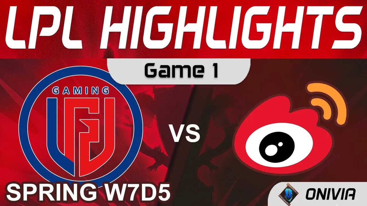 LGD vs WBG Highlights Game 1 LPL Spring Season 2022 W7D5 LGD Gaming vs Weibo Gaming by Onivia thumbnail